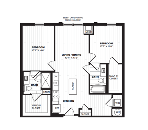 a floor plan of a bedroom floor plan with an open